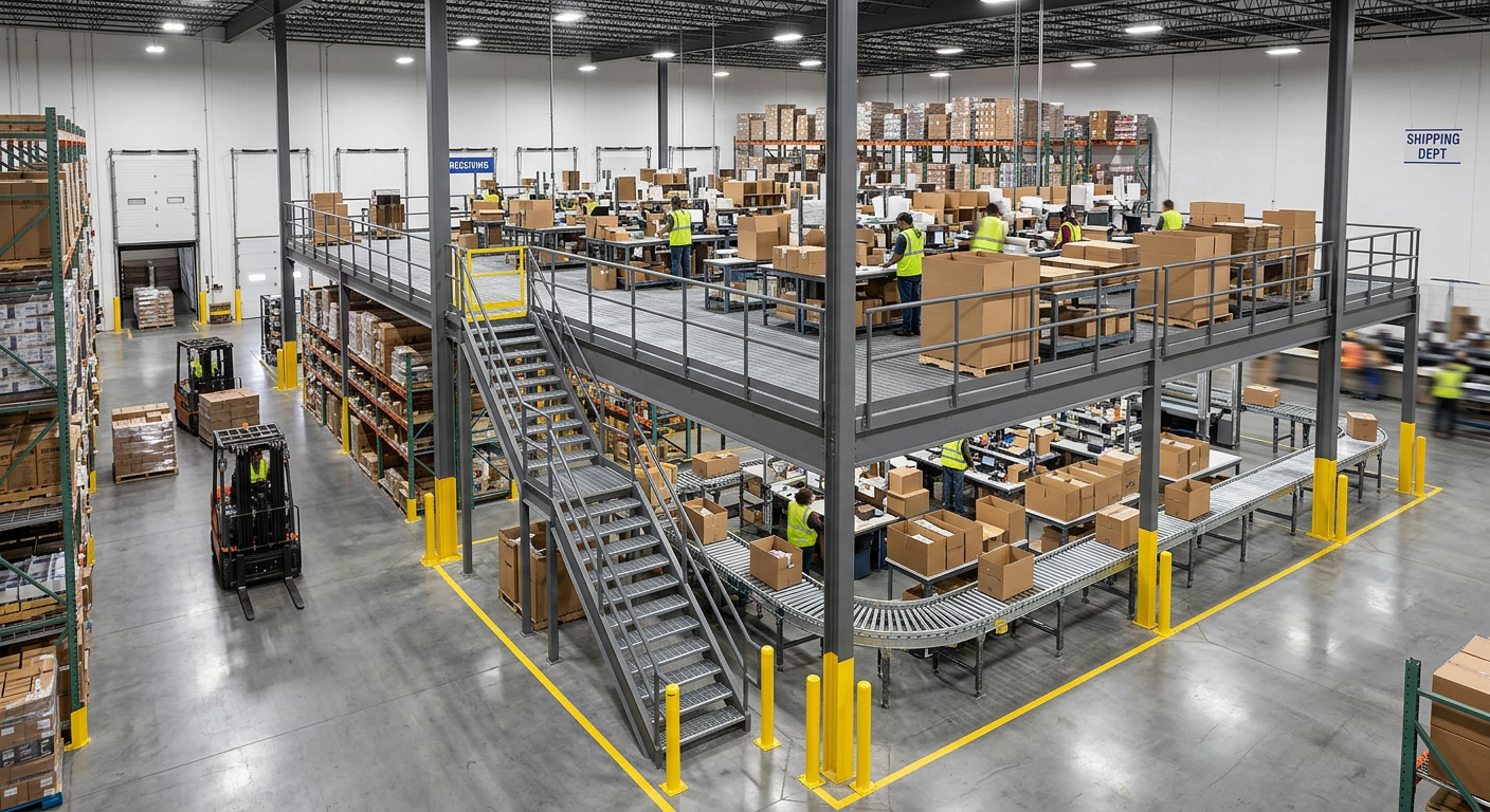 How E-Commerce Warehouses Use Mezzanines to Scale Without Moving