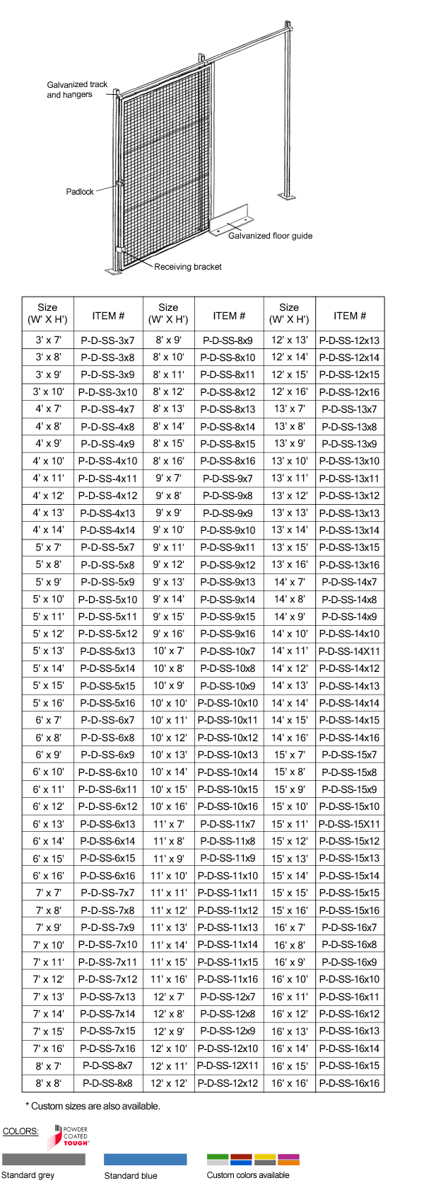 Partitions Gates Sliding