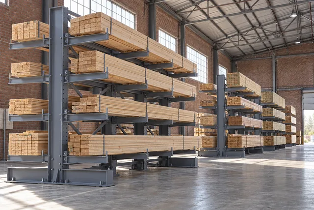 Cantilever Lumber Storage Racks: Planning a Lumber-Yard Layout