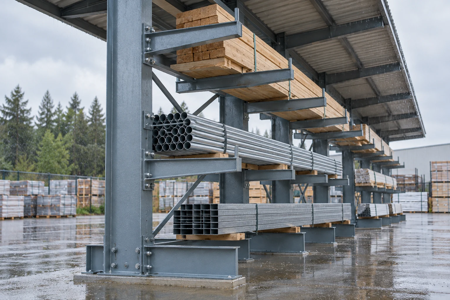 Outdoor exposure and component finish need to be specified.