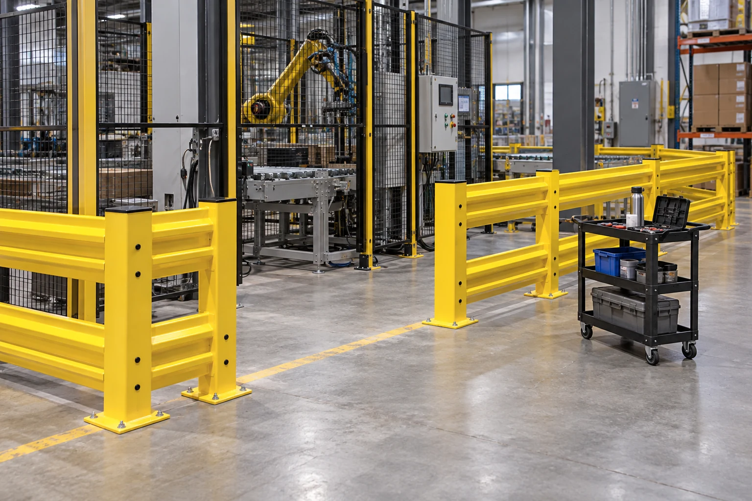 A planned service opening in an equipment boundary.