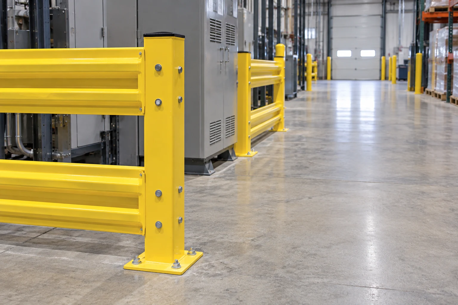 Access components should be specified with the guardrail system.