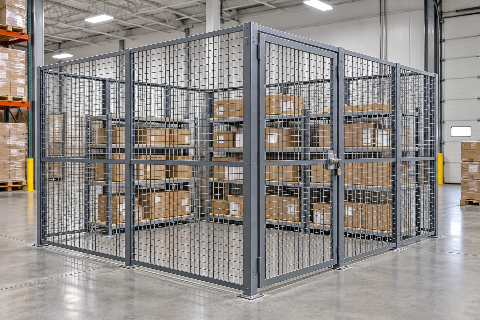 A defined physical boundary around stored inventory.