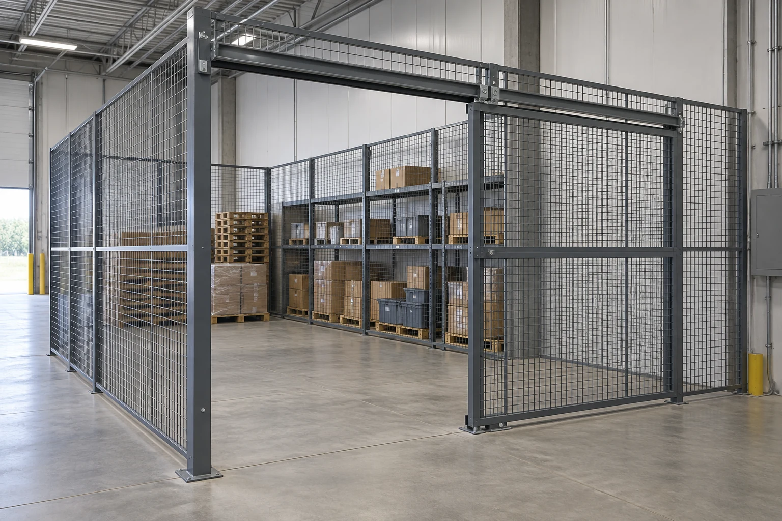 Clear access within a storage enclosure.
