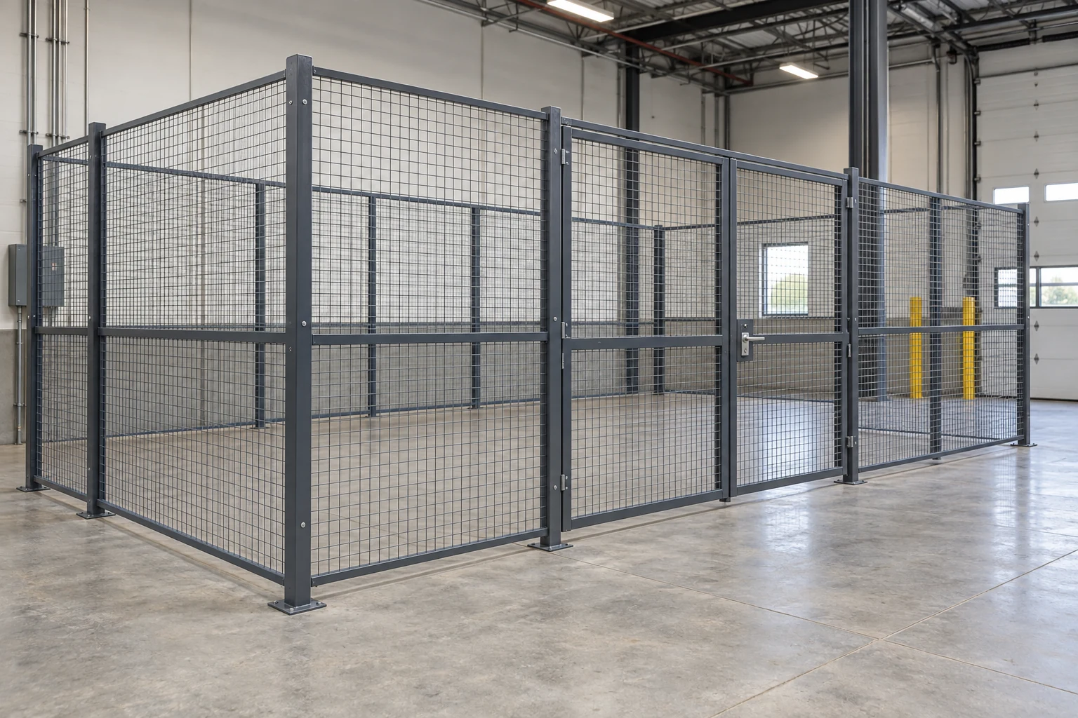 A clear enclosure layout ready for handover.