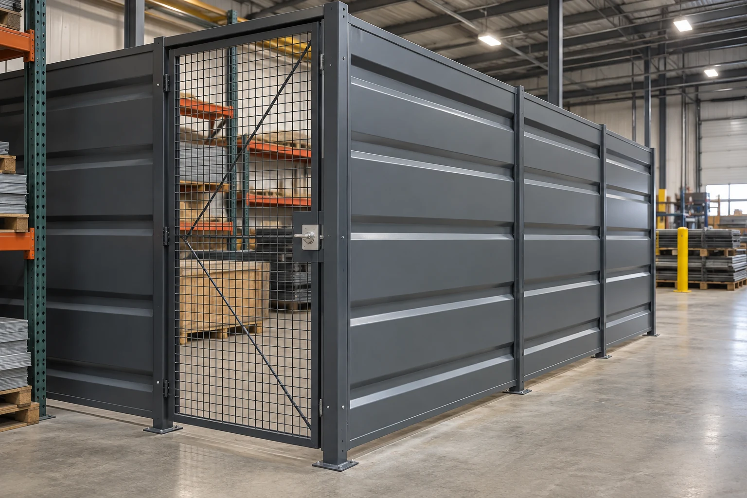 Solid panels provide visual separation.